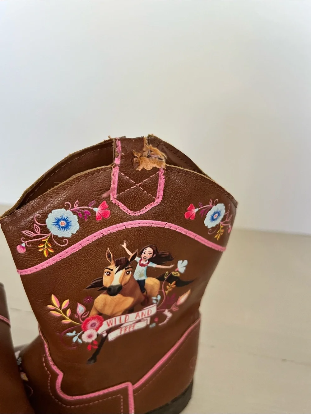DreamWorks Spirit Riding Free Cowgirl Boots Girls Size 12 Wild & Free